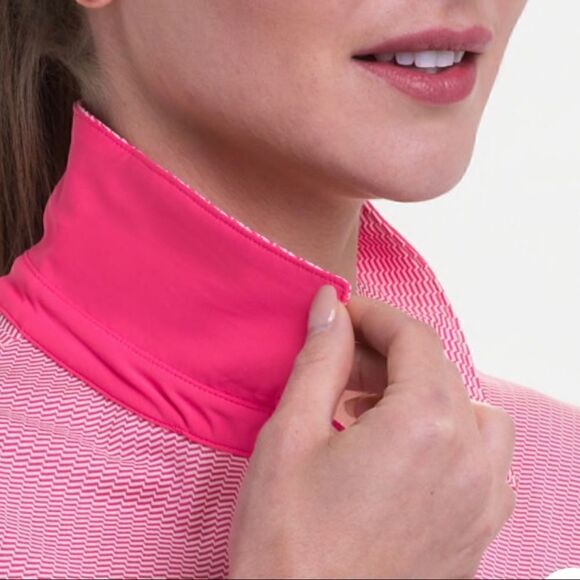 NWOT EP Geo Jacquard Navy Blue Golf Polo Sz M - Picture 3 of 5